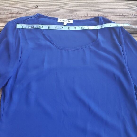 Wishful Park women's blue tunic top size L - Picture 8 of 11